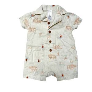 Modern Moments Button Up Romper Size 0-3m